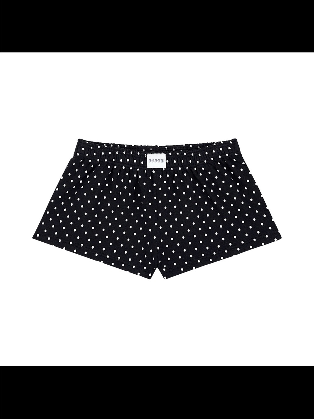Parke Polka Dot Black SweatShorts in size Large - Picture 1 of 4